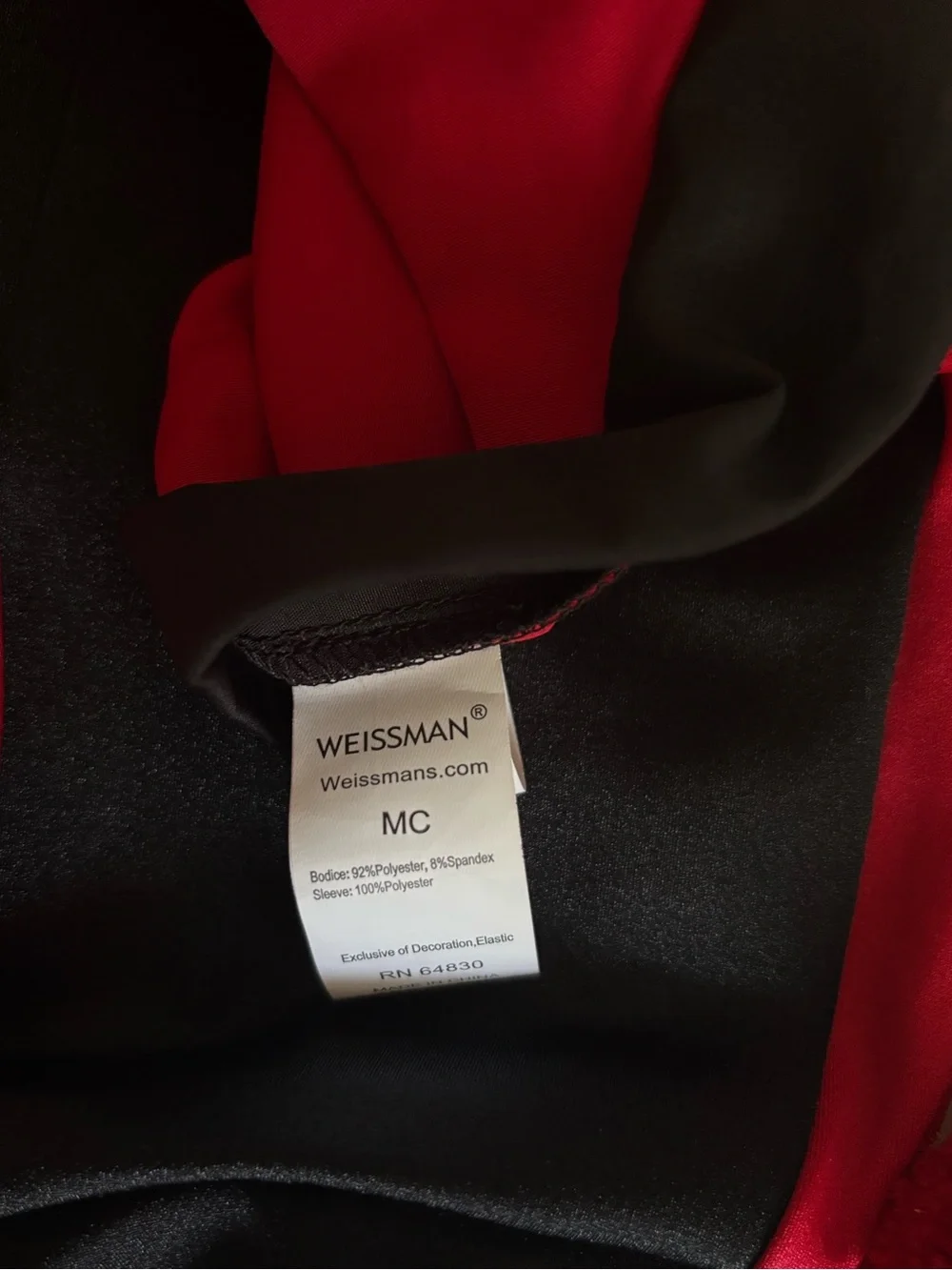 Weissman Red Sequin Dance Jacket with Black Trim and Shorts